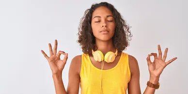 Woman meditating